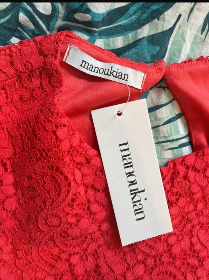 Robe d’été taille 2 corail Manoukian neuve - photo numéro 8