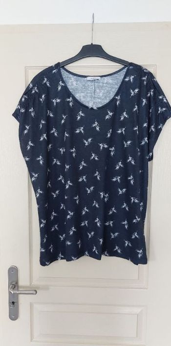 Tee-shirt fantaisie manches courtes femme taille 50/52
