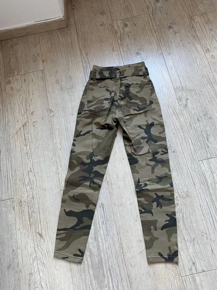 pantalon jeans militaire bershka - photo numéro 3
