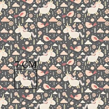 Coupon Tissu 50x160 Thème Licornes