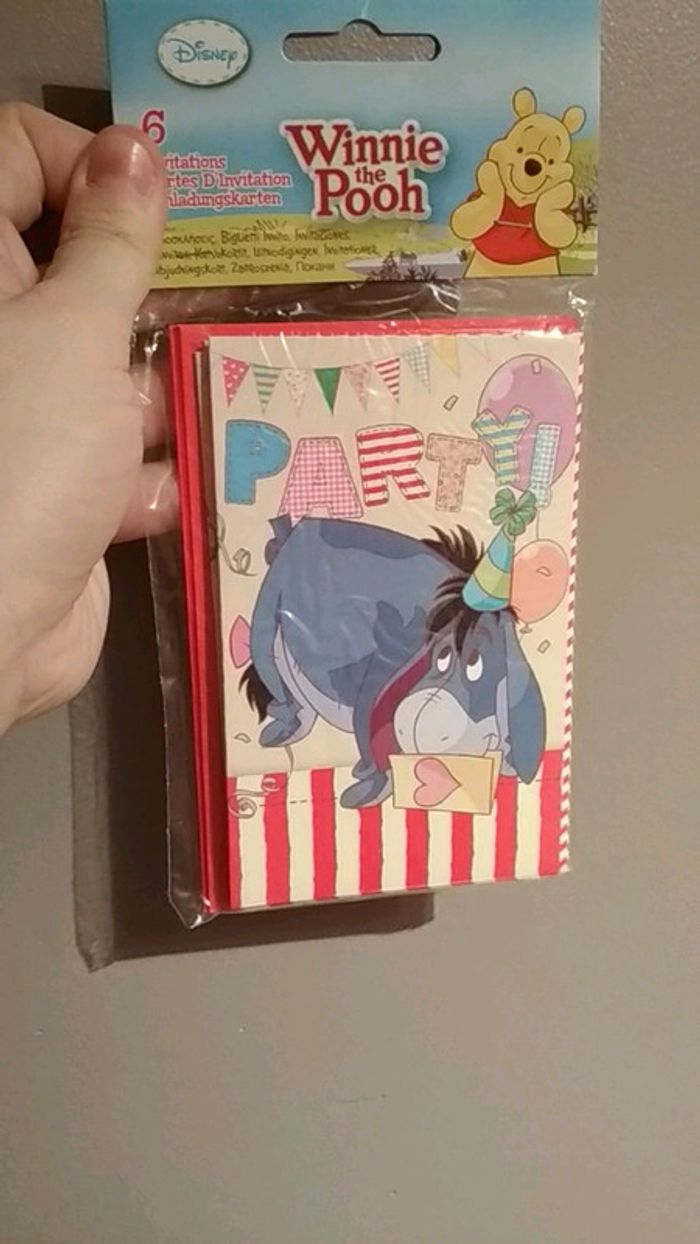 Lot de 6 cartes d'invitation anniversaire - photo numéro 2