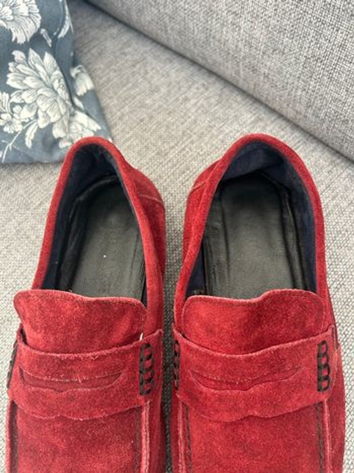 Mocassins Real Rubber en daim bordeaux – T40 – bon état - photo numéro 5