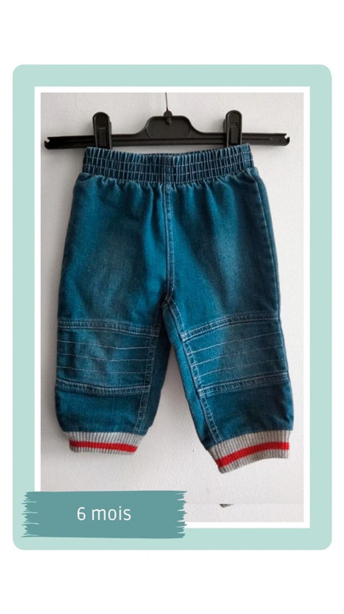 🍄 Pantalon jeans souple 6 mois