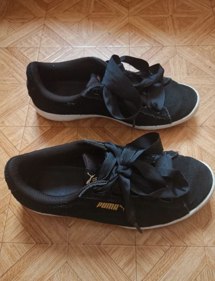 Basket puma en daim et lacets en ruban - photo numéro 2