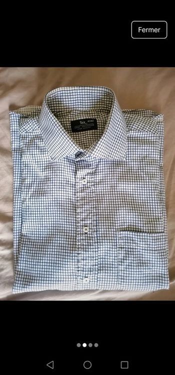 Chemise à carreaux bleu