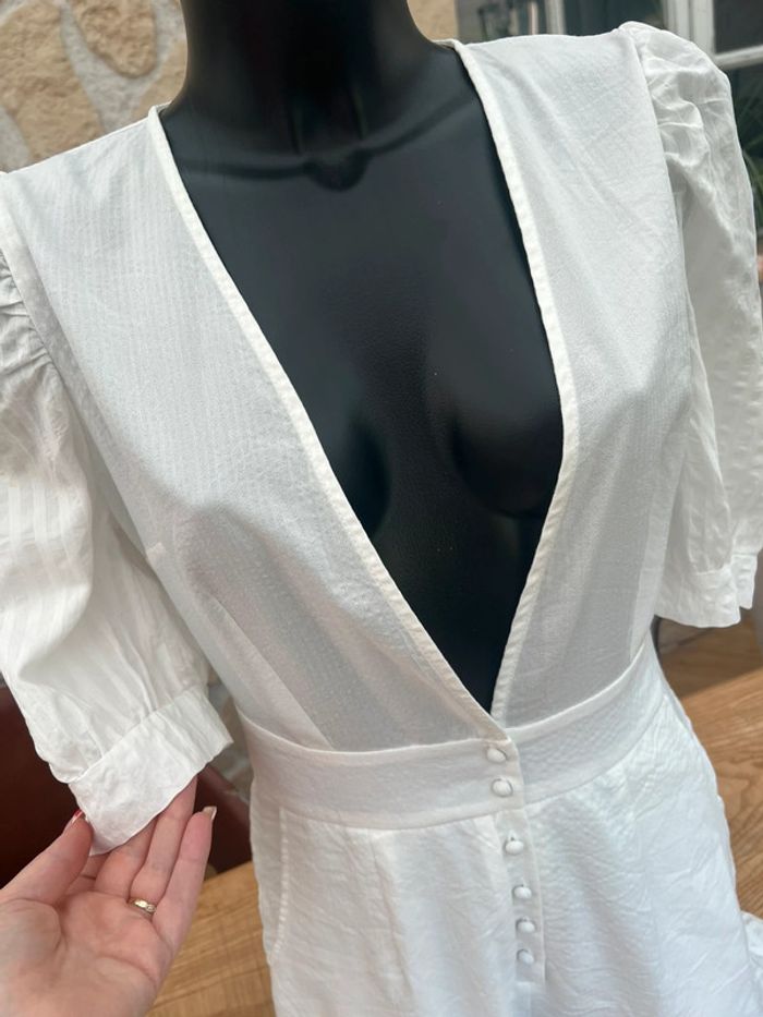 Combishort femme taille M 38 blanche combinaison d’été bohème shein - photo numéro 2