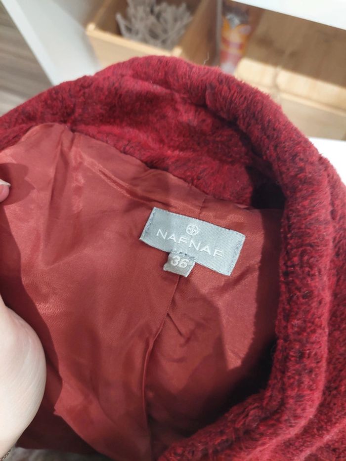 Veste femme nafnaf rouge taille 36 - photo numéro 3