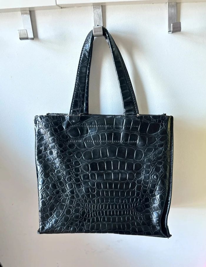 👜 petit sac à main aspect crocco noir - photo numéro 5