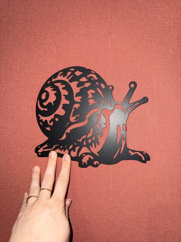 Décoration murale en métal escargot