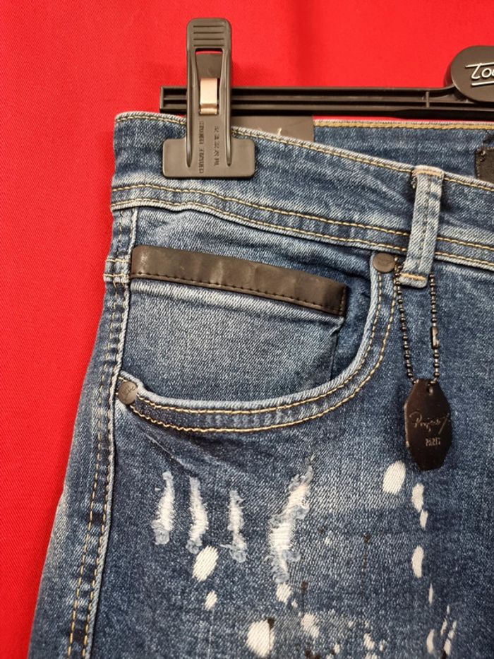 Project X Paris jean homme skinny T19947 Bleu Denim * T38/40 * - photo numéro 5