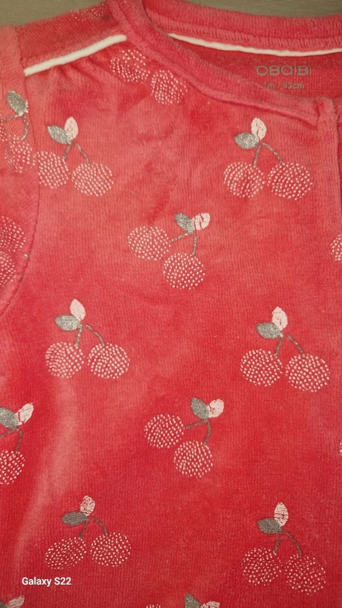 Pyjama coton velours OBAÏBI 1M/53CM - photo numéro 3