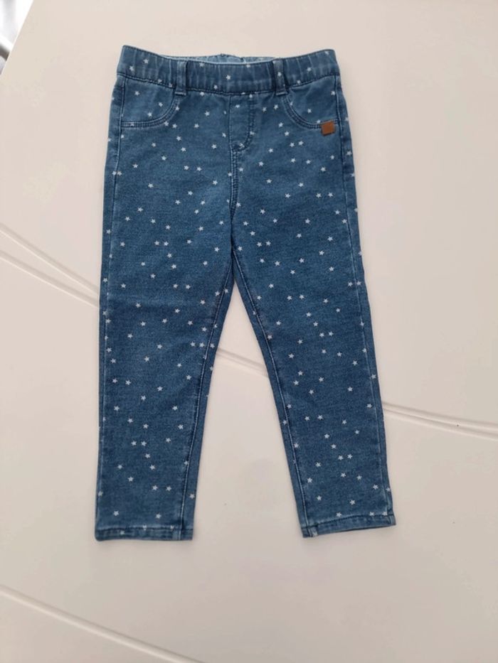 Legging jean avec motif étoile 24-36