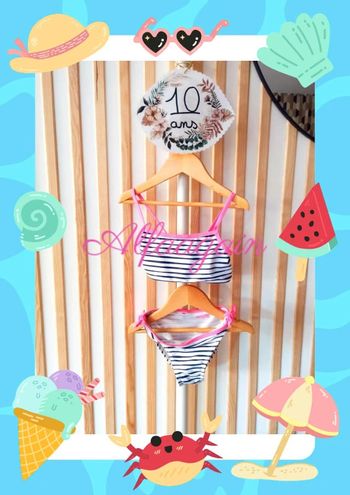 Maillot de bain bikini 10ans