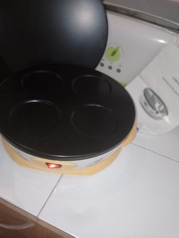 Crépière crépissimo avec poignée, double plaque pour crépes