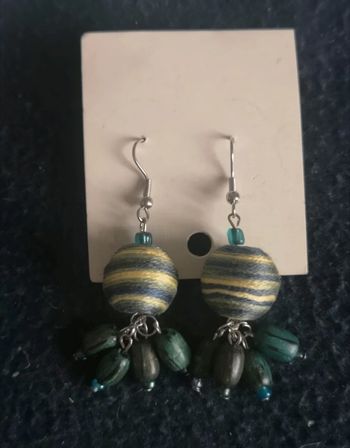 Boucles d'oreilles bleues vintage