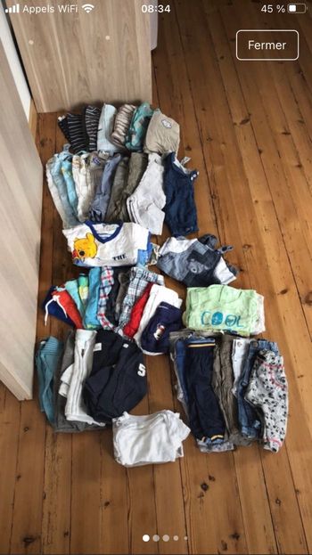 Lot 69 vêtements 3 mois été