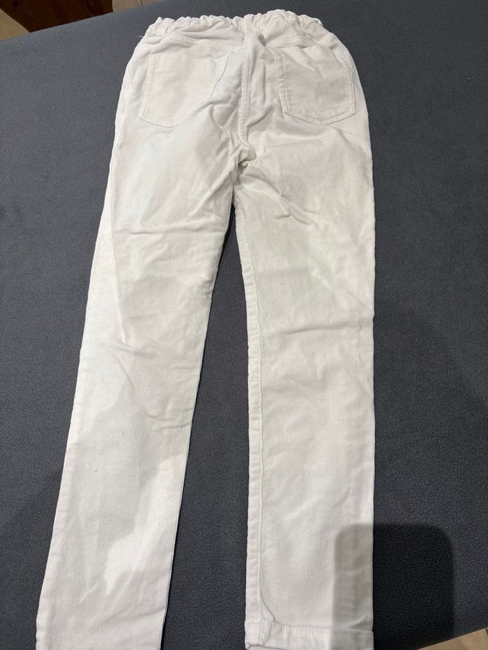 pantalon blanc côtelé - photo numéro 2