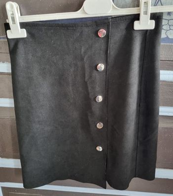 Jupe noir effet daim au touché taille S