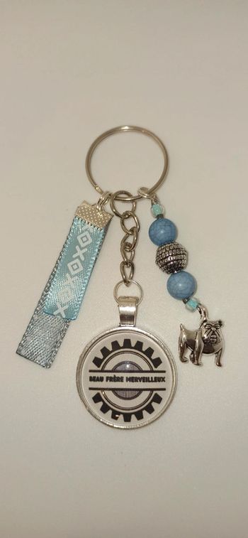 Cadeau beau frère, porte clé message " beau frère merveilleux "