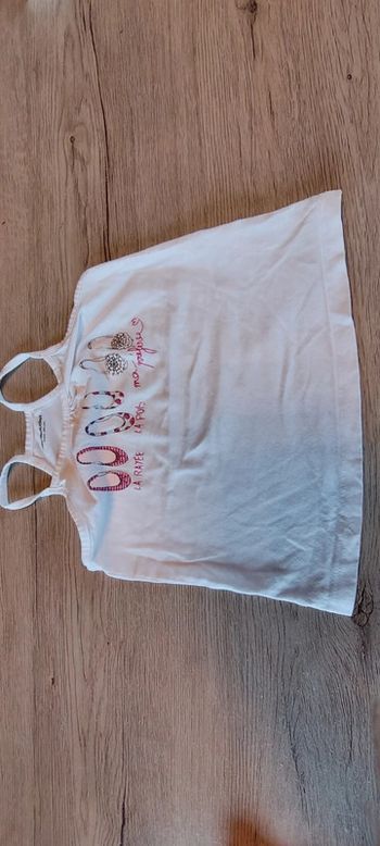 Debardeur blanc fille, taille 18/24 mois Vertbaudet