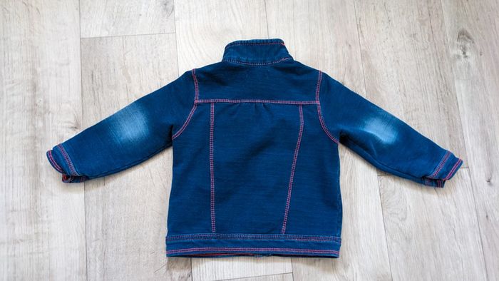 Petite veste stretch blue denim et rose DPAM 24 mois - photo numéro 4