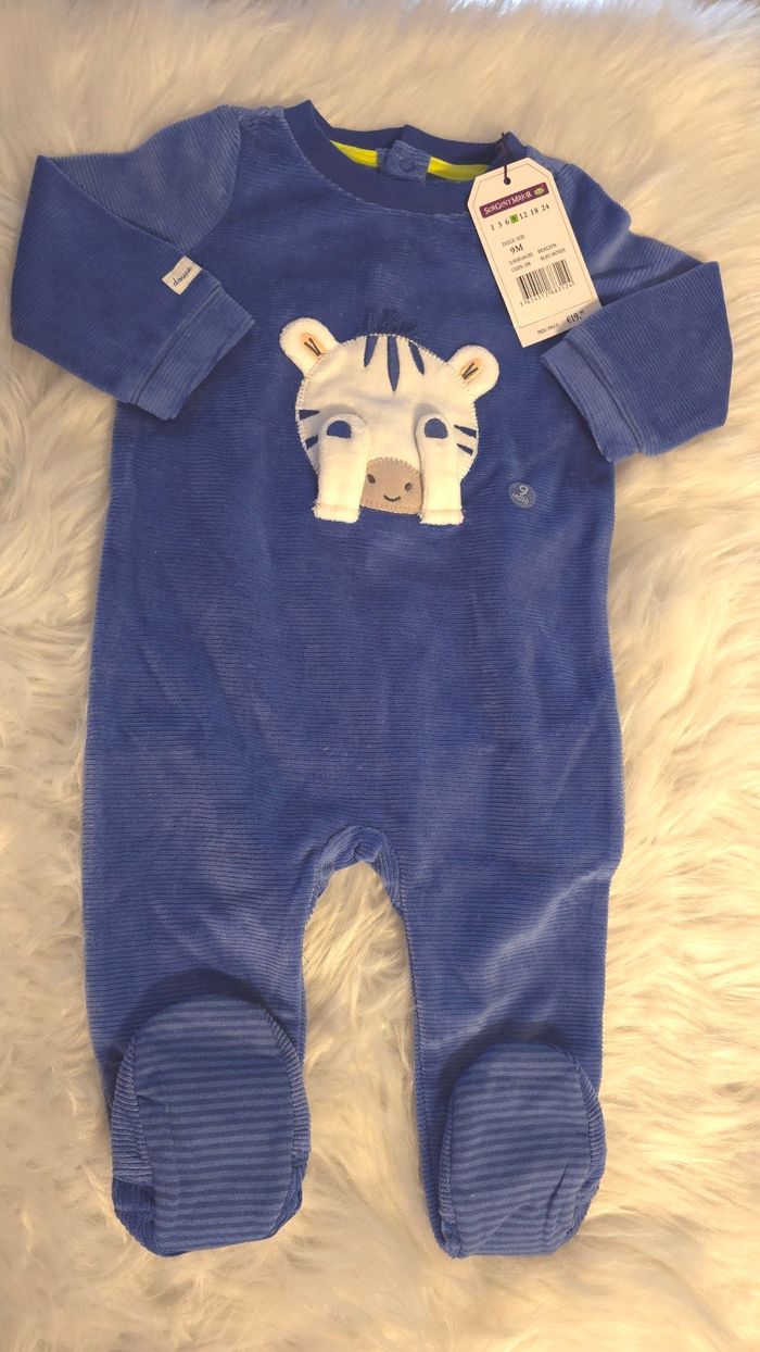 Neuf (non porté)🏷😍🤩💙 superbe pyjama chaud et rigolo 9 mois garçon 🤩😍💙