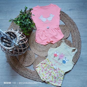 🌙 Lot de 2 pyjamas été – 5 ans / 110 cm – Kiabi – Bon état
