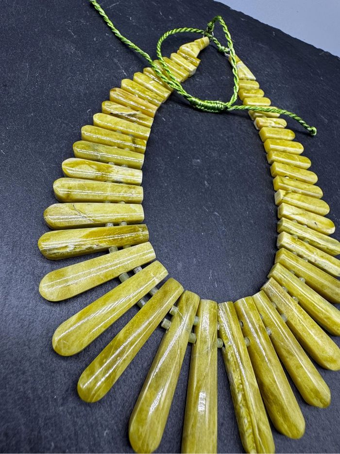 Collier vintage en pierre naturelle jade (shahmaqsood) - photo numéro 5