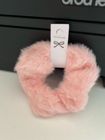 Chouchou fourrure rose