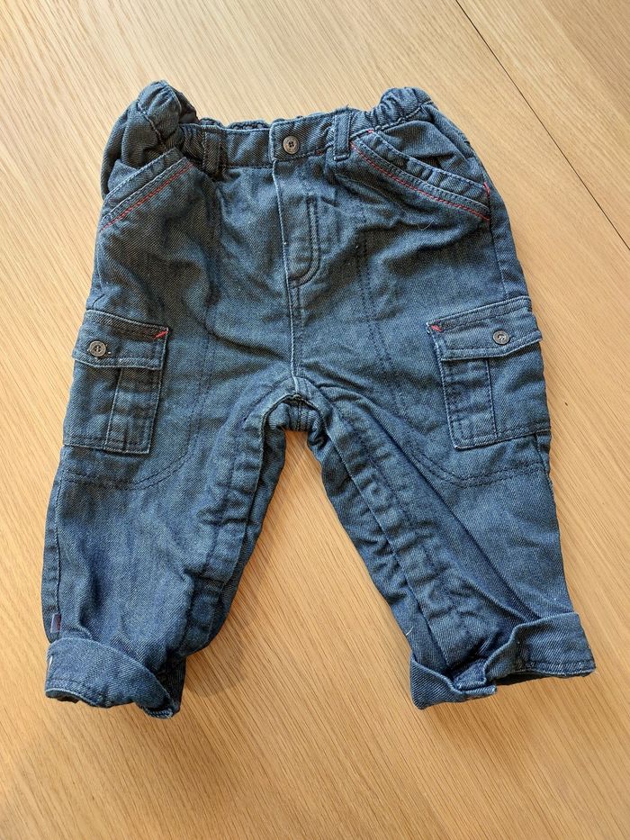 Lot salopette et pantalon doublés 12m - photo numéro 7