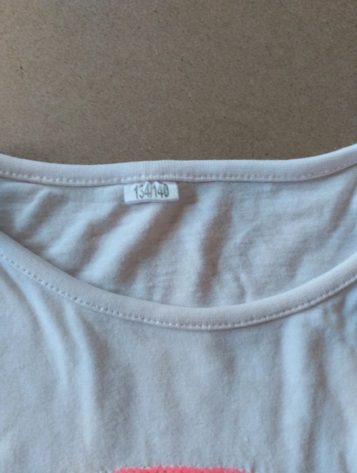 Tee shirt sequin Smiley 134/140 cm - photo numéro 2