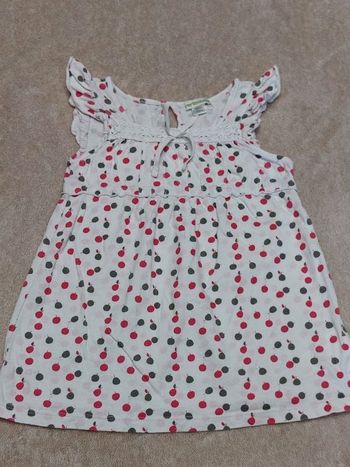 Robe sans manches à bretelles été bébé fille 24 mois