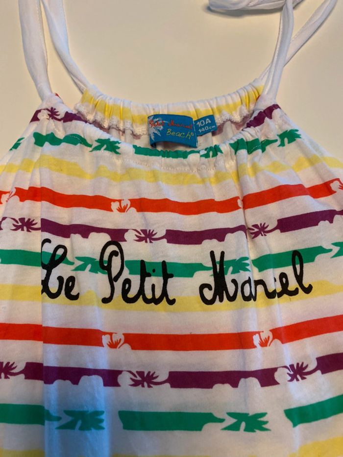 Robe plage neuve Petit Marcel rayée 10 ans - photo numéro 2
