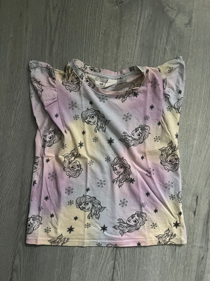 T shirt manches courtes fille 4/6 ans reine des neiges