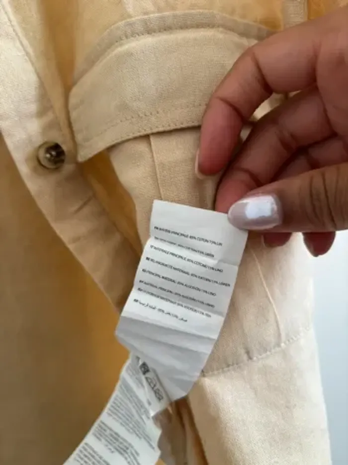 Chemise effet lin couleur crème - photo numéro 5