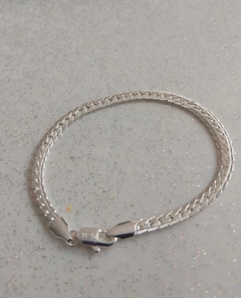 Bracelet  maille serpent plaqué argent 925