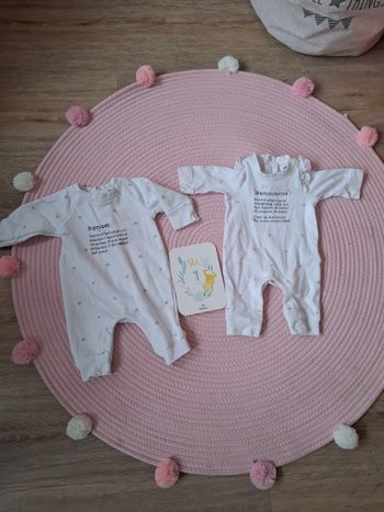 Pyjama papounet et mamounette 1 mois