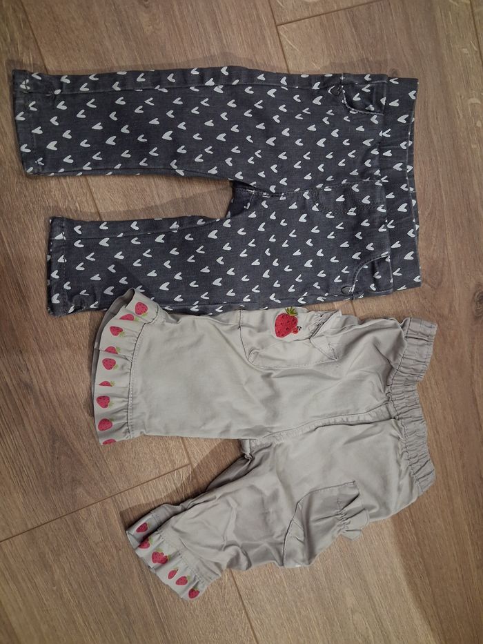 Lot de 2 pantalons fille