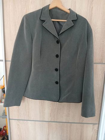 Veste vintage chic M gris noir