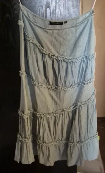 Jupe jean longue Tara Jarmon T 38 vintage (fermeture eclair à réparer)