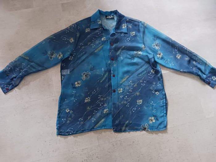 chemisier voile bleu imprimé Taille unique Nanouchka Neuf superbe - photo numéro 2