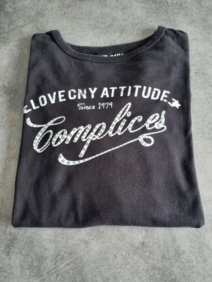T-shirt à manches longues fille - 16 ans (174cm) - Complices - Noir