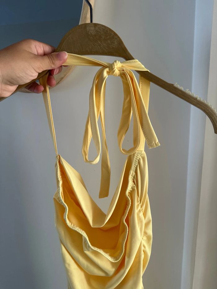 Robe jaune drapée - Taille S - Neuve - photo numéro 3