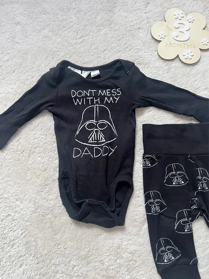 Ensemble Body pantalon star wars 3 mois - photo numéro 2