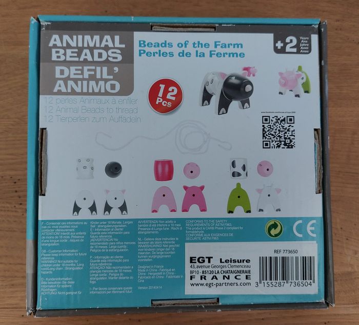 Perles à enfiler animaux / defil animo - photo numéro 4
