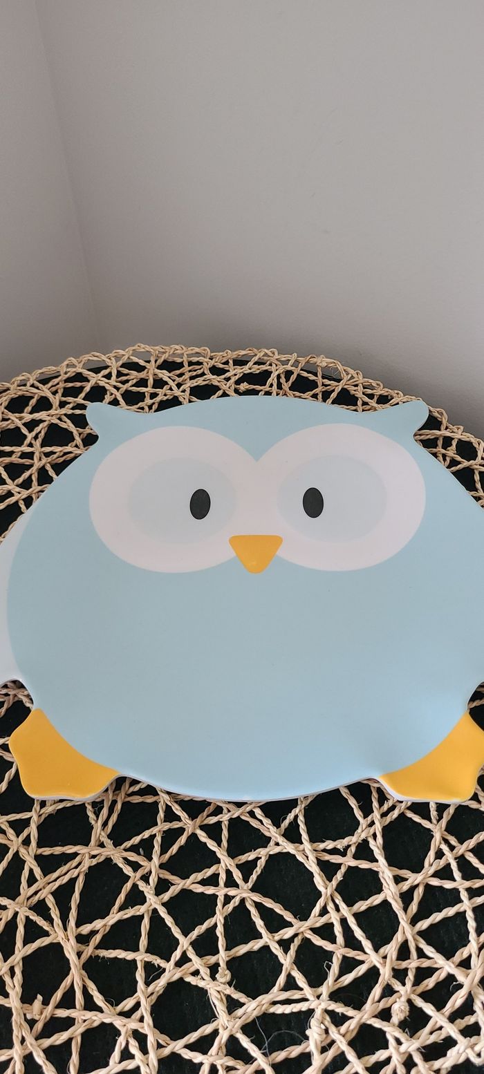 Assiette bebe hibou - photo numéro 3