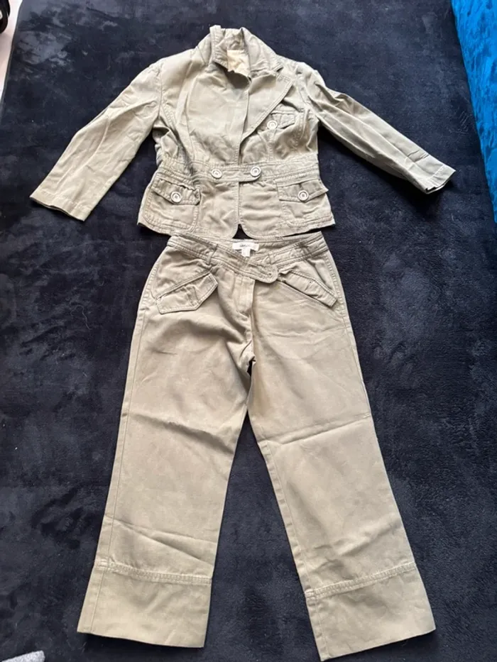 Ensemble kaki pantacourt