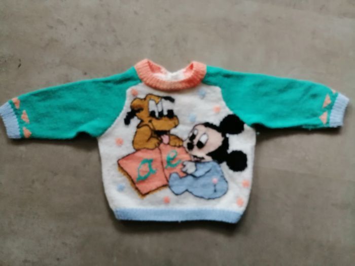 pull tricoté main 18 mois/2 ans mixte Phildar