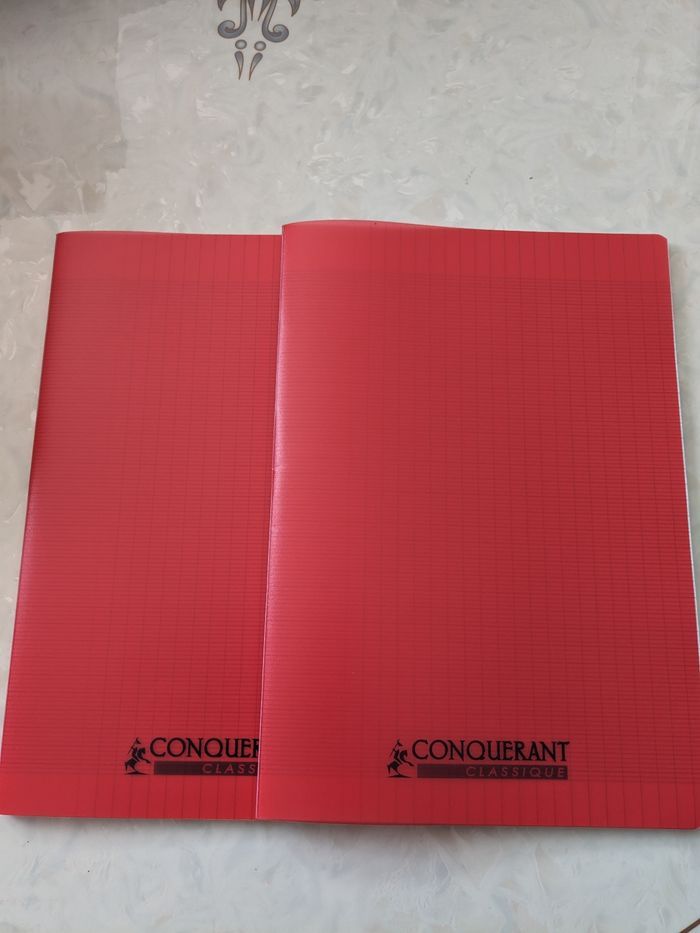 2 Lot de 10 cahiers Conquérant, 96 pages. Taille  21 x 29,7 cm - photo numéro 5
