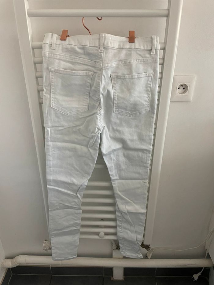 Jean blanc stretch - primark taille 40 neuf - photo numéro 3